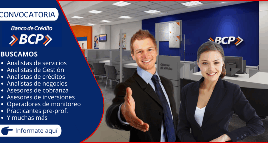 Forma parte de la reciente convocatoria de Banco de Crédito del Perú