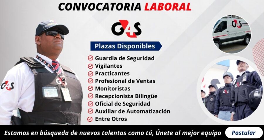 G4S – Empresa de Seguridad busca nuevos Agentes, Vigilantes, Oficial de Seguridad entre otros
