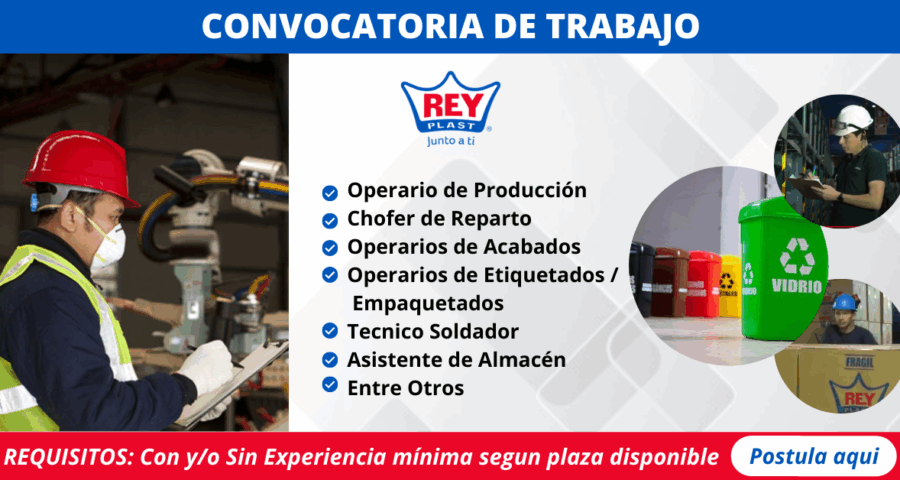 GRUPO REYPLAST – Abre nuevas plazas de empleo en busca de nuevos colaboradores