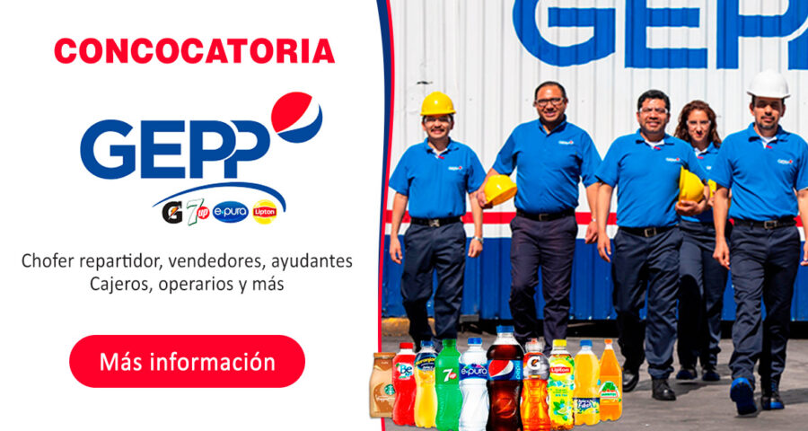 Gepp, embotelladora de bebidas Pepsi está ofreciendo nuevos puestos de trabajo