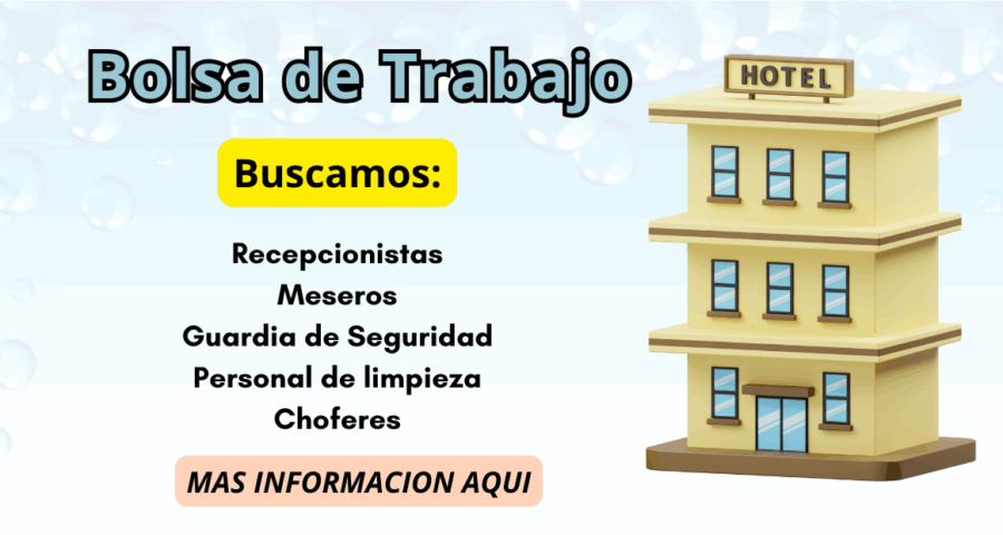 Hoteles buscan personal para diversas sectores