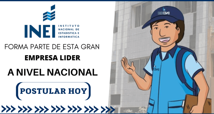 INEI:Buscamos trabajadores urgente convocatoria 2023