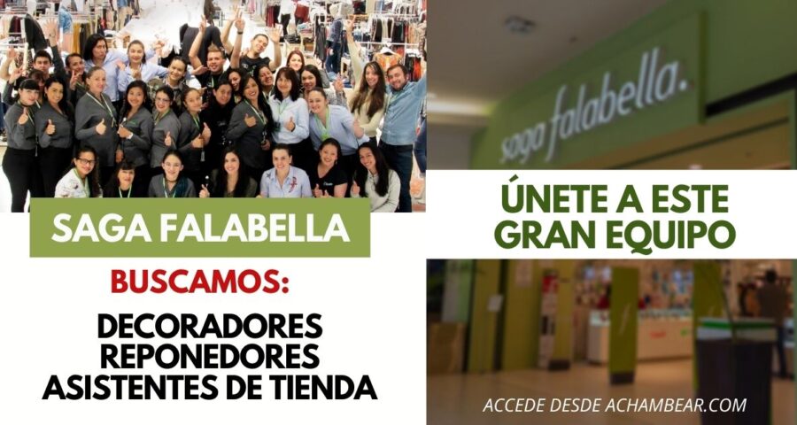 Importante convocatoria en cadena de Tiendas SAGA FALABELLA