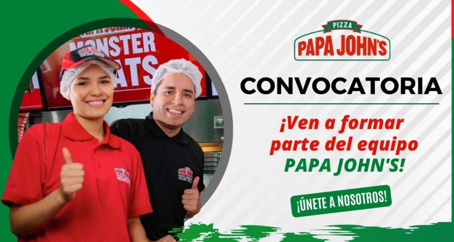 Importante convocatoria en pizzerías PAPA JOHNS