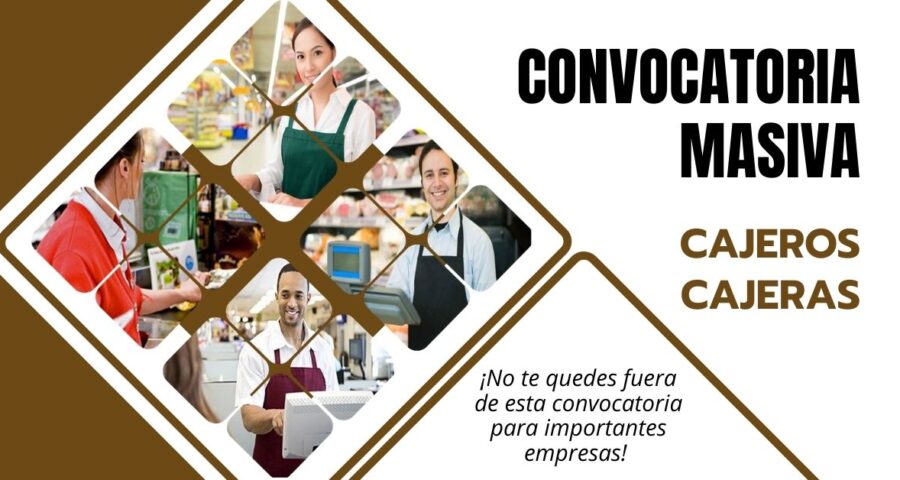 Importantes empresas de distintos sectores se encuentran en la búsqueda de CAJEROS y CAJERAS