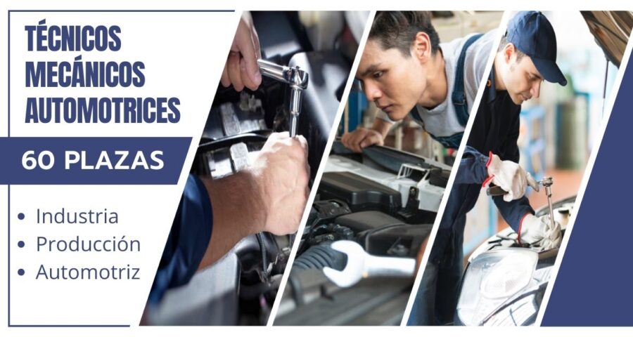 Importantes empresas del sector industrial requieren de TÉCNICOS MECÁNICOS AUTOMOTRICES