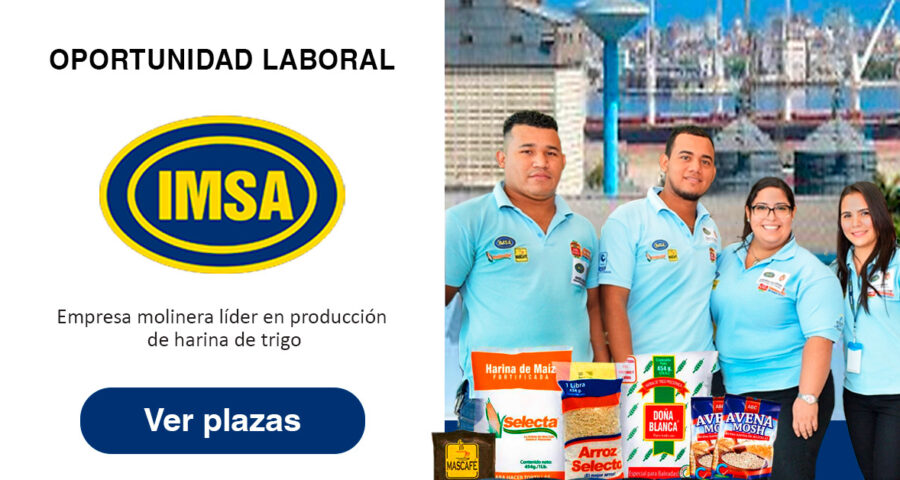 Industrias Molineras S.A esta buscando personal para estas plazas de trabajo