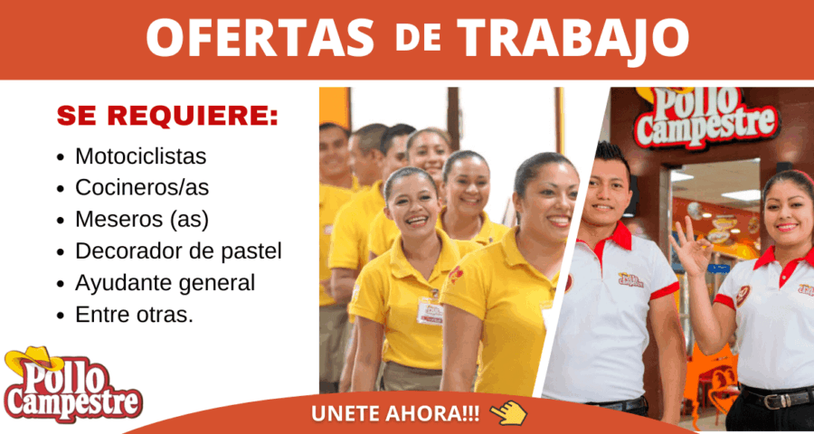 Infórmate a de los nuevos trabajos en Pollo Campestre
