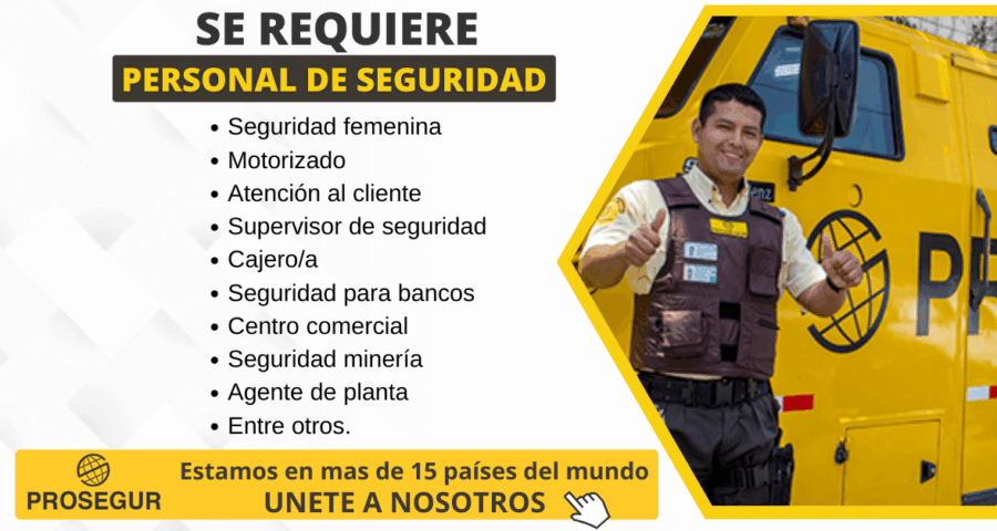 La Empresa de SEGURIDAD - Prosegur Busca nuevo personal de trabajo