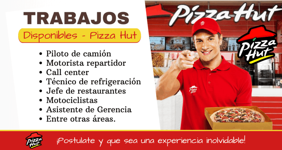 La cadena de restaurantes Pizza Hut - requiere personal