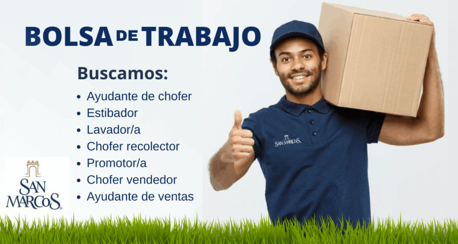 Leche San Marcos bolsa de trabajo