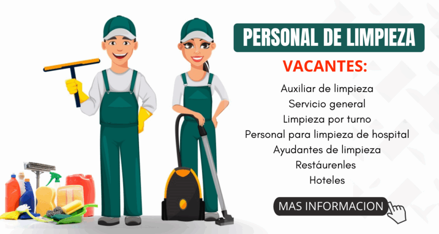 Limpieza y Aseo oportunidades de trabajo