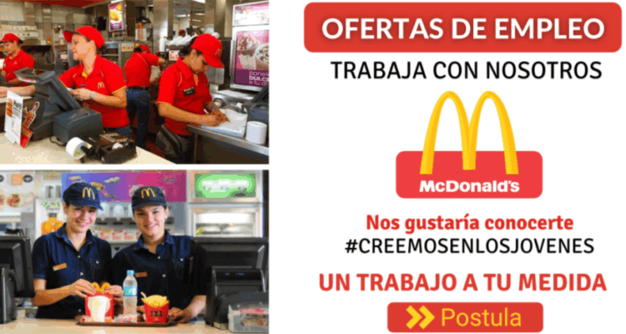 MCDONALDS-Solicita más vacantes laborales
