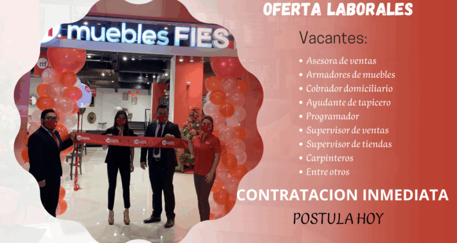 MUEBLES FIESTA-Solicita nuevos colaboradores