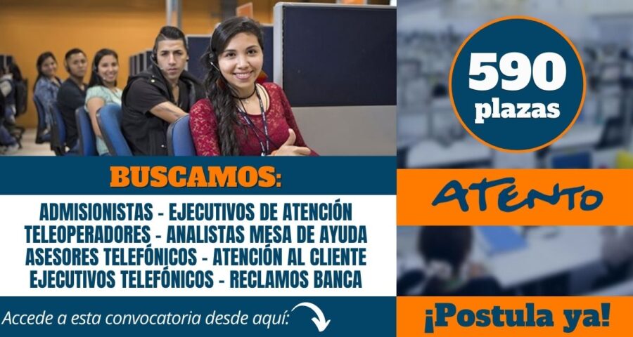 Masiva convocatoria de empleos ATENTO