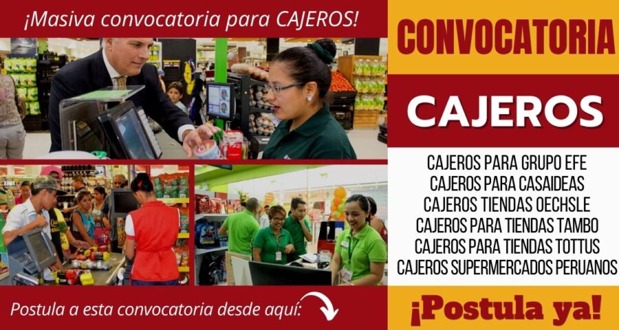 Masiva convocatoria para CAJEROS y CAJERAS