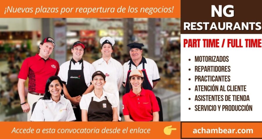 Masiva convocatoria para ser parte de NG RESTAURANTS
