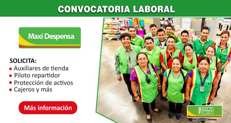 Maxi Despensa ofrece nuevos puestos de trabajo con y sin experiencia