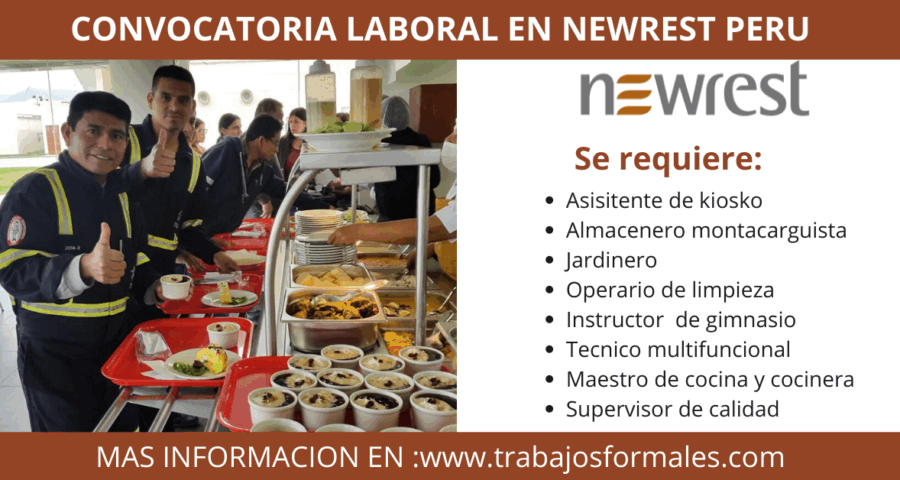 NEWREST-Cuenta con nuevas ofertas laborales