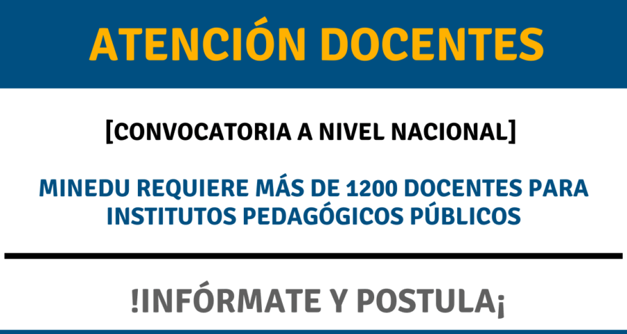 NUEVA CONVOCATORIA LABORAL PARA DOCENTES EN IESP 2020 (1200 PLAZAS )