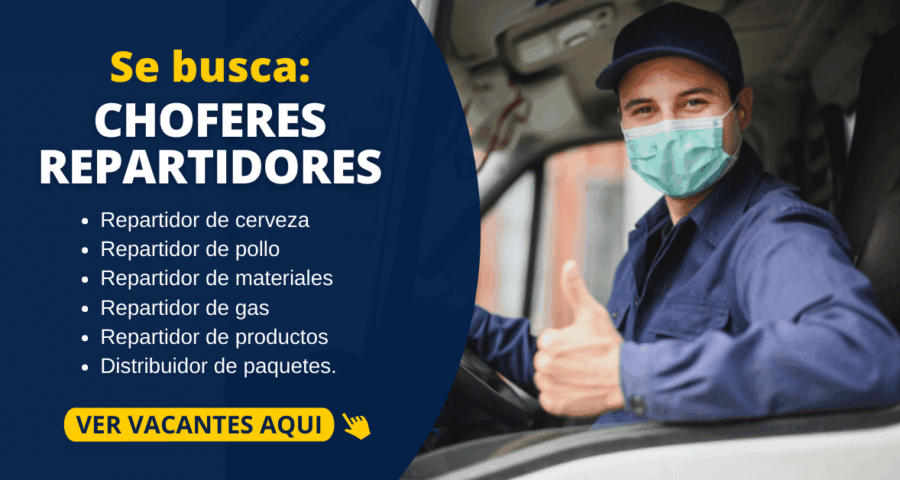 Nueva Oportunidad de trabajo para choferes repartidores