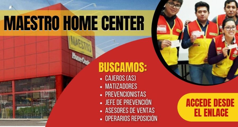 Nueva convocatoria MAESTRO HOME CENTER