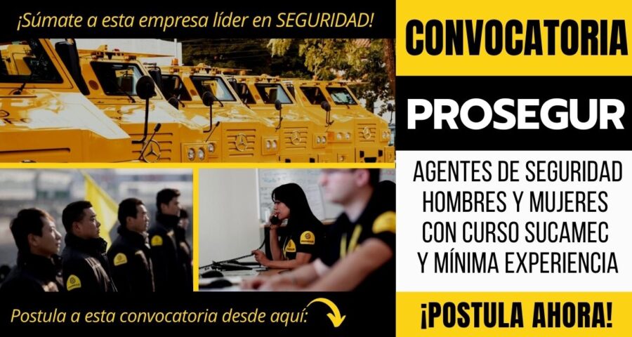 Nuevas plazas Agentes de Seguridad PROSEGUR