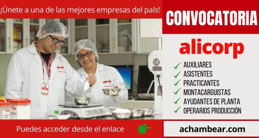 Nuevas plazas disponibles en ALICORP