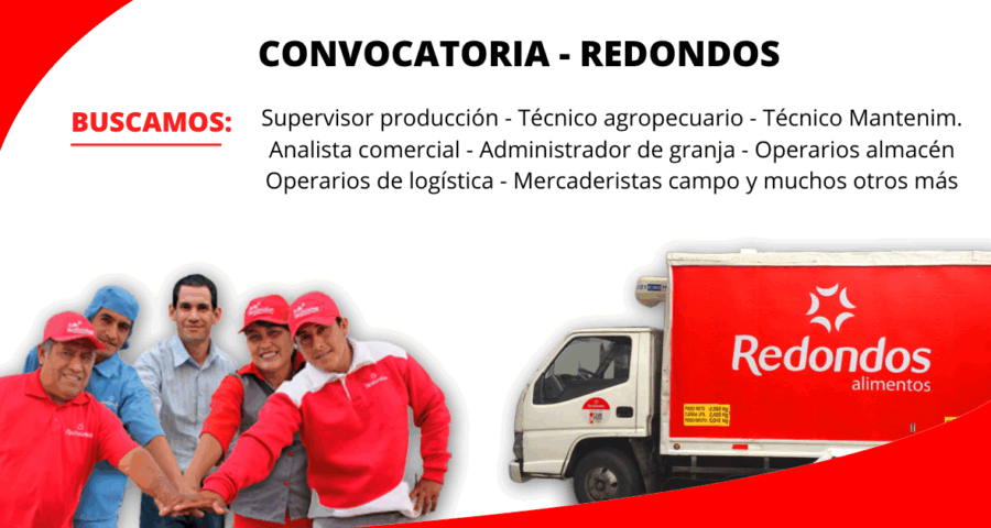 Nuevas y atractivas plazas para personas proactivas en Avícola REDONDOS