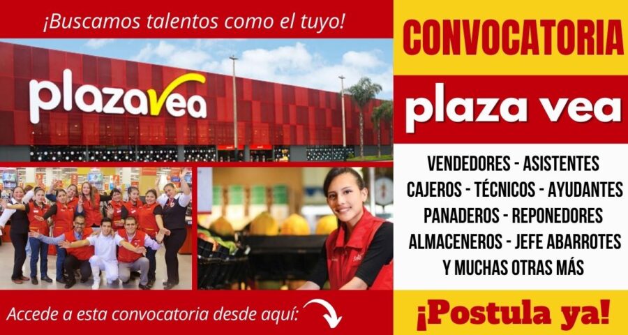 Nuevos empleos disponibles PLAZA VEA