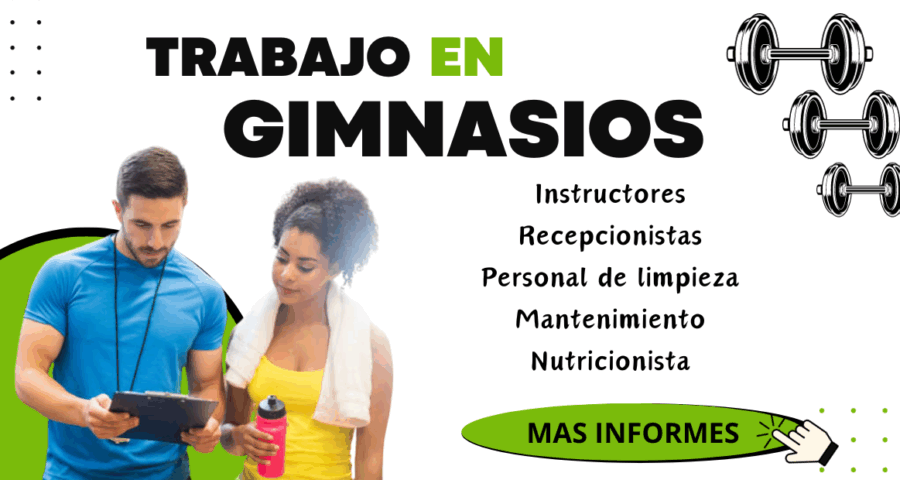 Nuevos trabajos disponibles en Gimnasios