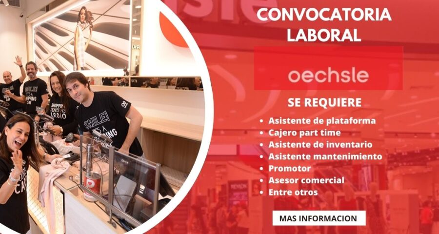 OECHSLE-Requiere de nuevos personales con pocas experiencias