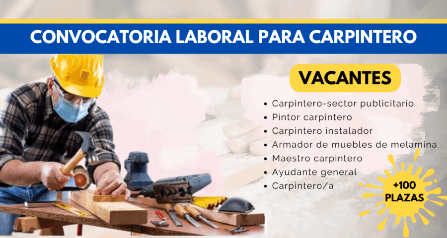 OFERTA DE TRABAJO PARA CARPINTEROS