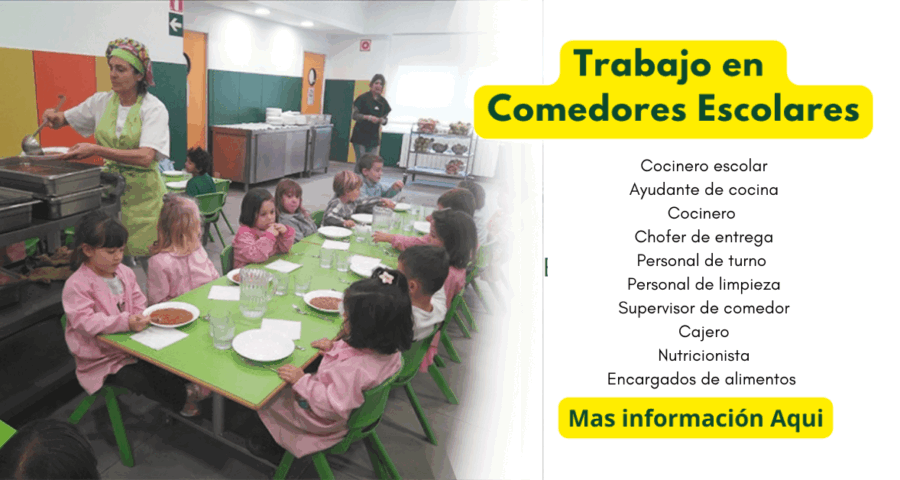 OFERTA DE TRABAJO PARA COMEDORES ESCOLARES