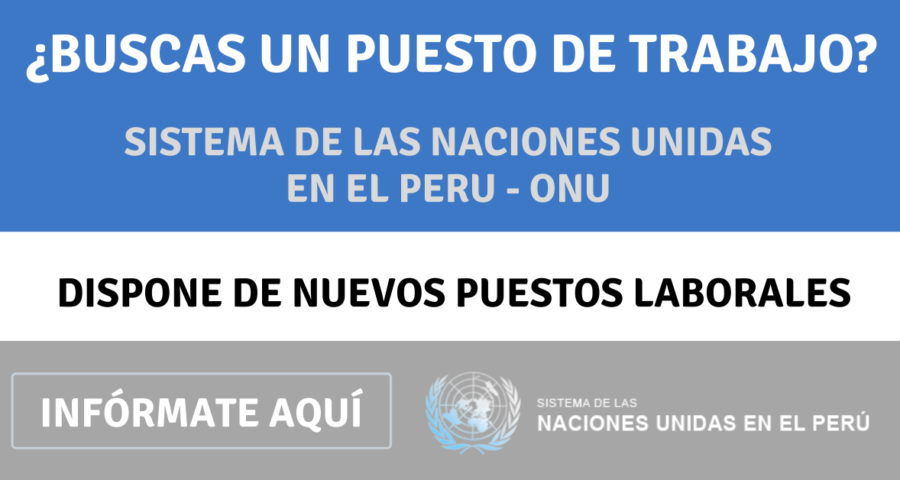 OPORTUNIDAD LABORAL EN ONU SISTEMA DE LAS NACIONES UNIDAS EN EL PERU