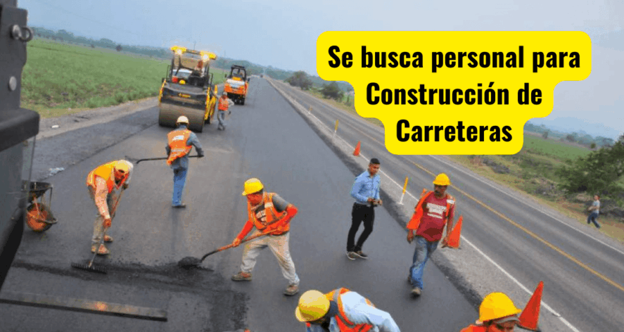 Oferta laboral en construcción y mantenimiento de carreteras