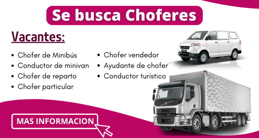 Oferta laboral para Choferes - Filial de Empleos