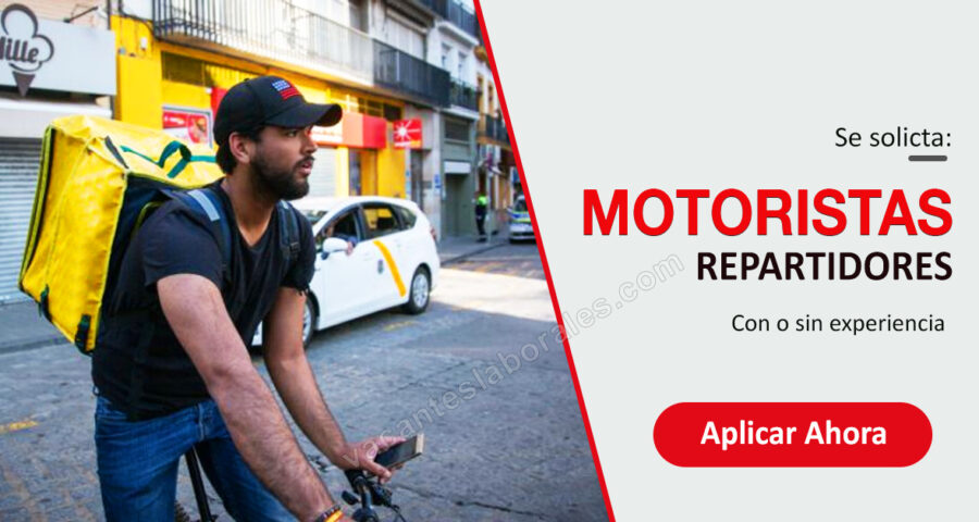 Ofertas de empleo para Repartidor, Motociclistas con y sin experiencia