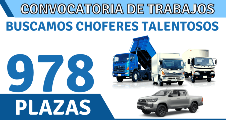 Ofertas de trabajo para Choferes - 978 plazas en diferentes sectores