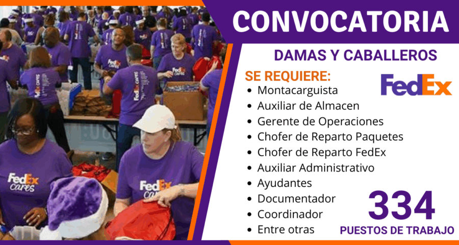 Ofertas laborales en Fedex ¡Únete a nuestro equipo!