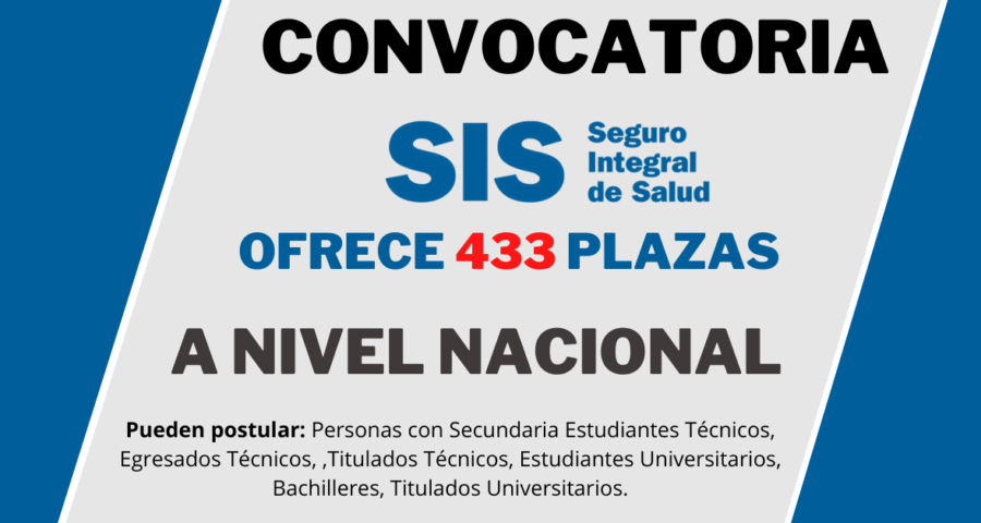 Oportunidad De Trabajo En SIS: Solicita Nuevo Personal Para Mas De 433 Plazas