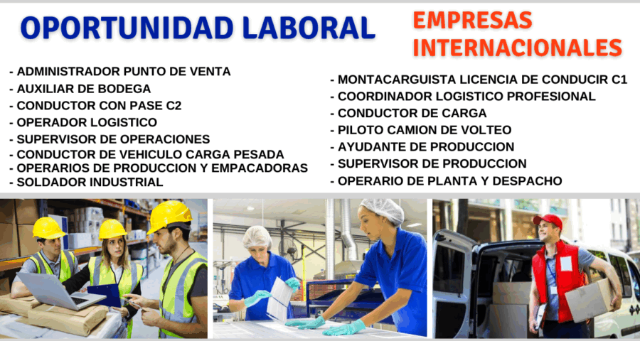 Oportunidad Laborar Para Los Puestos de Cajeros, Almacén, Operarios, Conductores y Muchos Mas