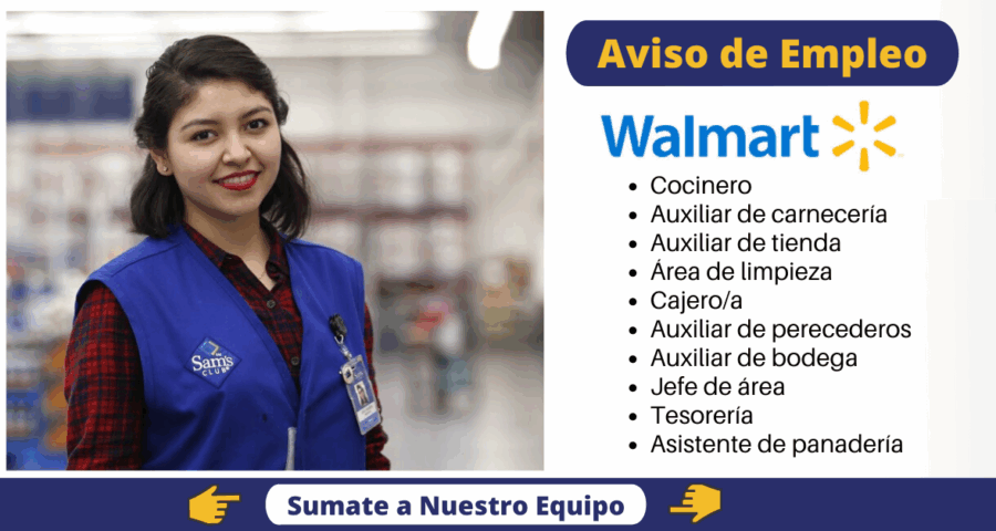 Oportunidad de trabajo para la compañía Walmart