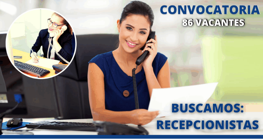 Oportunidad de trabajo para recepcionista de oficina y otras áreas laborales