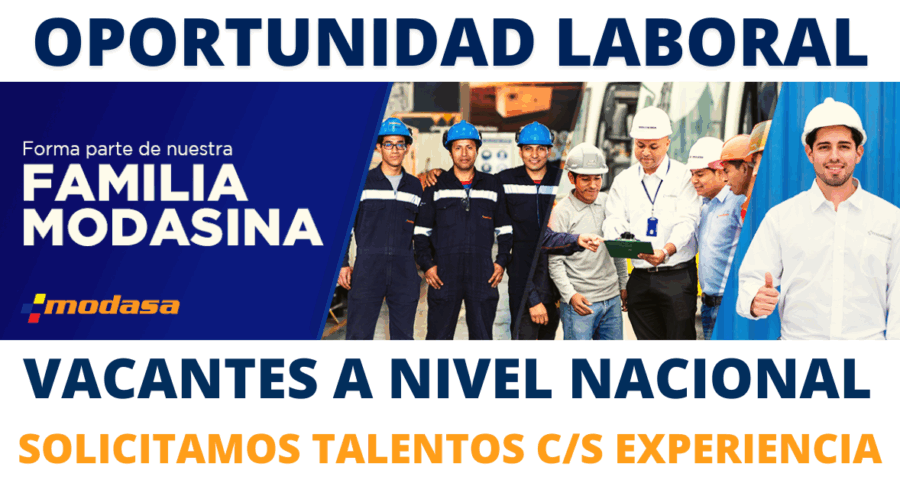 Oportunidad laboral Modasa ¡Forma parte de nuestra familia!