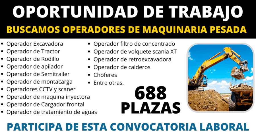 Oportunidad laboral para Operadores en diferentes compañías