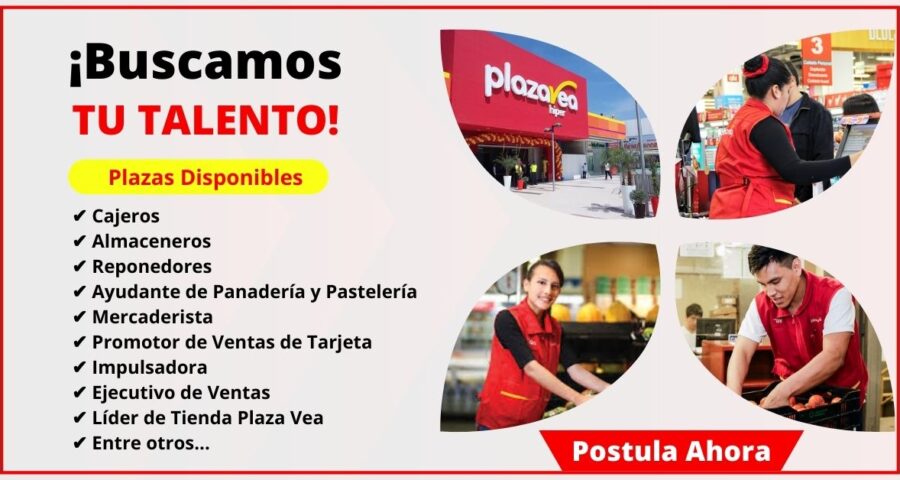 PLAZA VEA Apertura nuevas plazas de empleo a nivel nacional