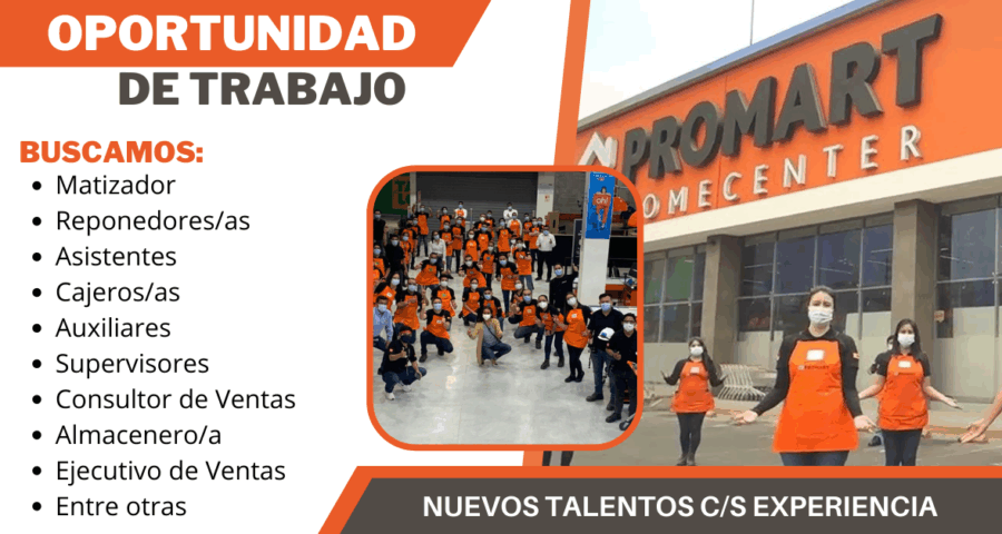 PROMART: Requiere nuevos colaboradores ¡Únete al equipo!