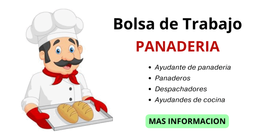 Panadería busca personal para diferentes sectores