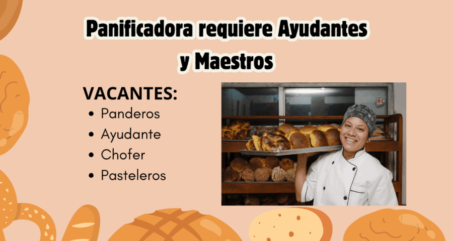 Panificadora requiere Ayudantes y Maestros